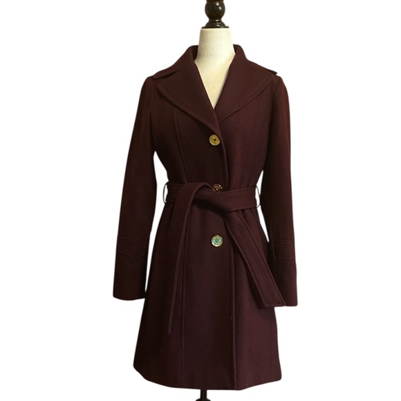 Michael Kors wool blend belted jacket. Sz 2 - Picture 3 of 16